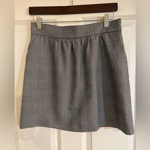 Mango Suit black and white plaid skirt with front pockets